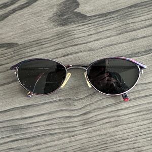 Purple Oval Sunglasses